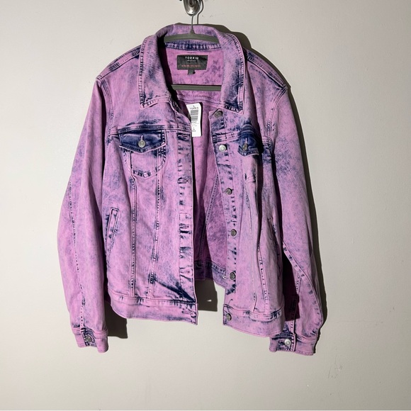 Torrid size 2 Purple Denim Jacket NWT - Picture 2 of 12